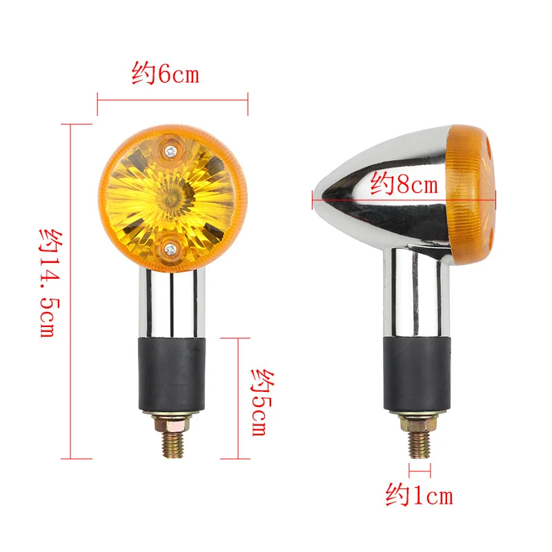 Universal 10mm Motorcycle Led Turn Signal Light 12V Side Direction Indicator Lamp For Honda Yamaha Chooper Cruiser Cafe Racer