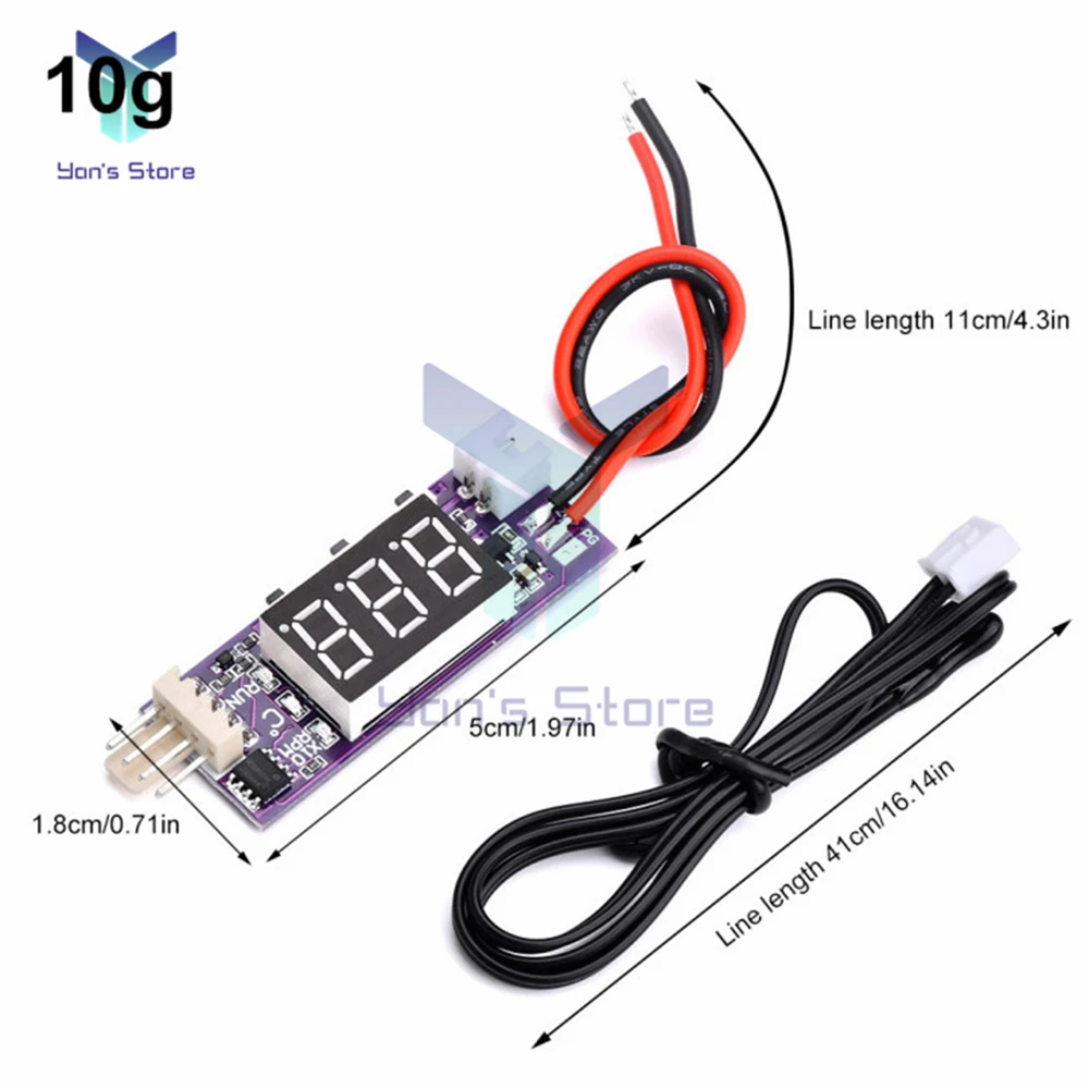 DC 12V Mini 4-Wire temperatury wentylatora regulator kontroli wyświetlacz LED cyfrowy regulator prędkości wiatraka wsparcie 3A wentylator wyłączenia