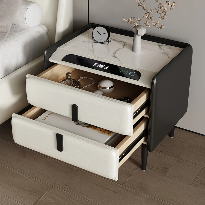 Watch Handle Nightstands White Aesthetic Living Room Nordic Nightstand Drawer Storage Armoires De Chambre Home Furniture
