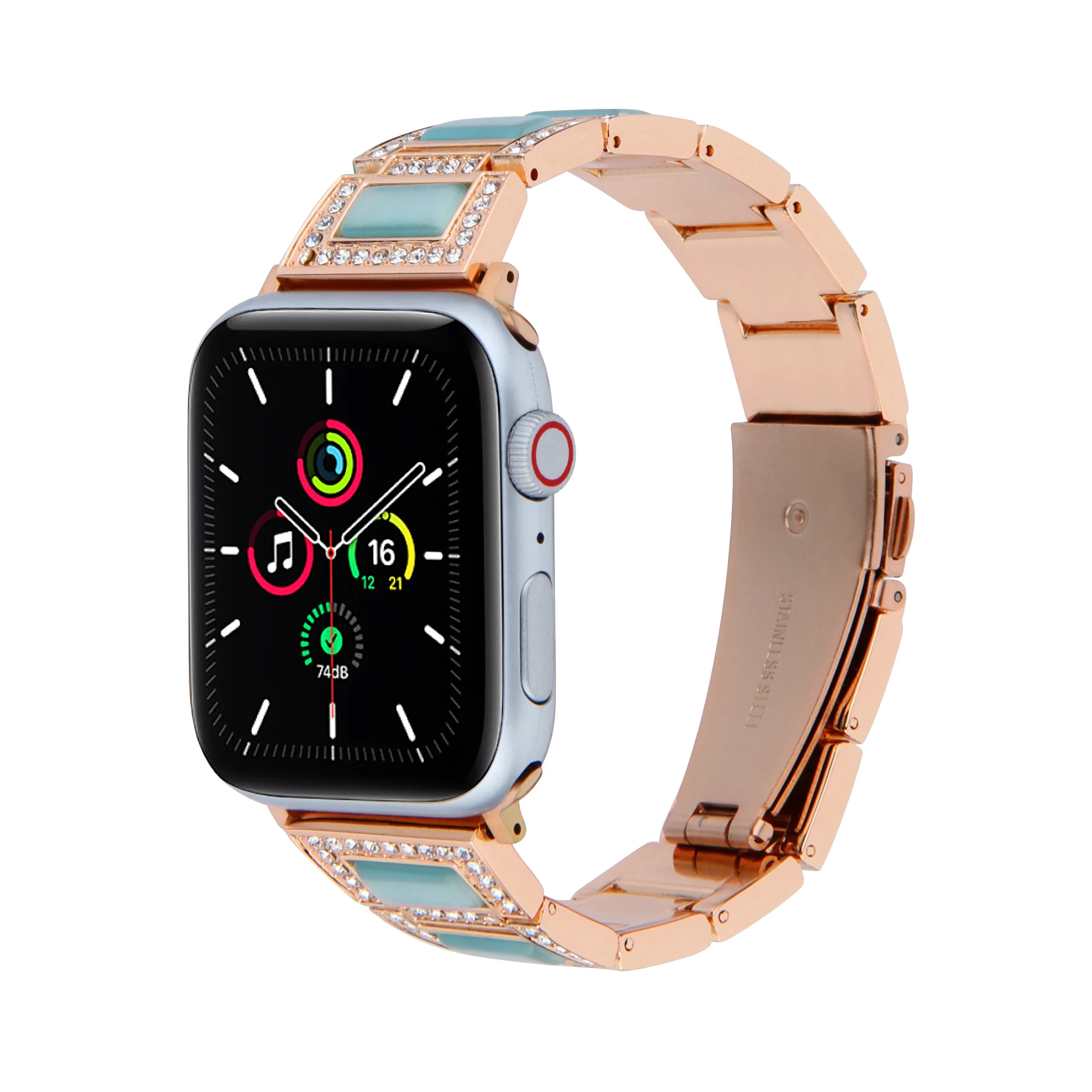 High-end metal strap for Apple watch 10 9 8 7 6 5 4 SE band 45mm 41mm 40mm 44mm 42mm 46mm Resin replacement Bracelet Wristband