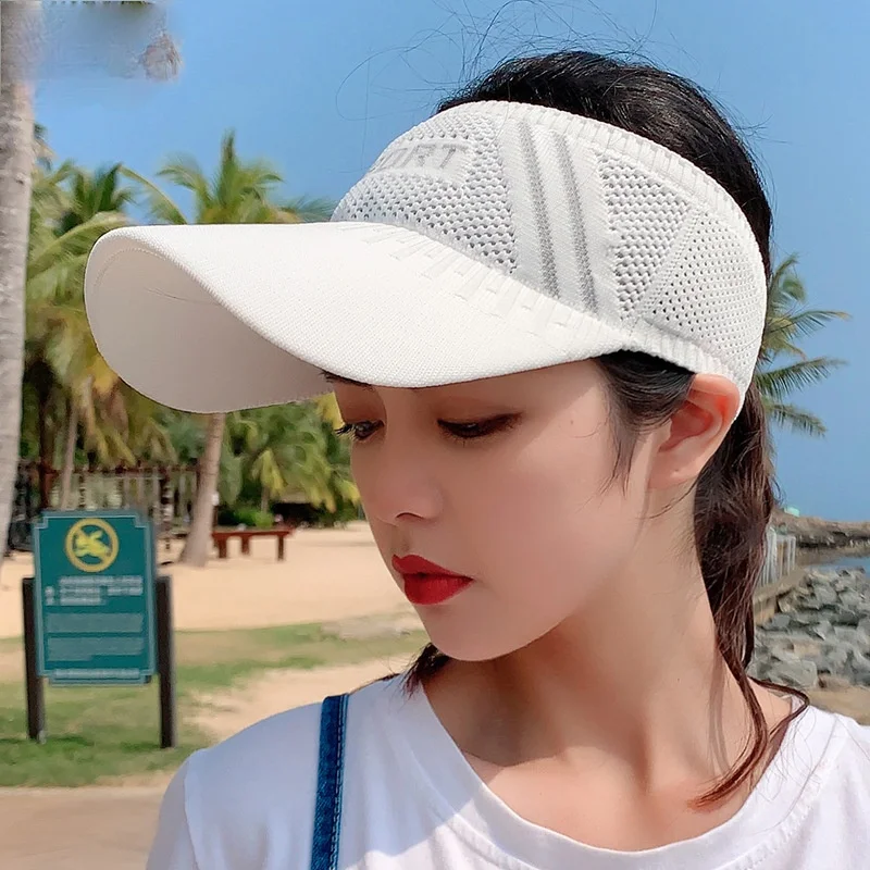 Outdoor Sport Sun Hat Caps Women Empty Top Hat Golf Tennis Hat Breathable Visor Baseball Cap Hiking Hat Cap for Women Men Summer