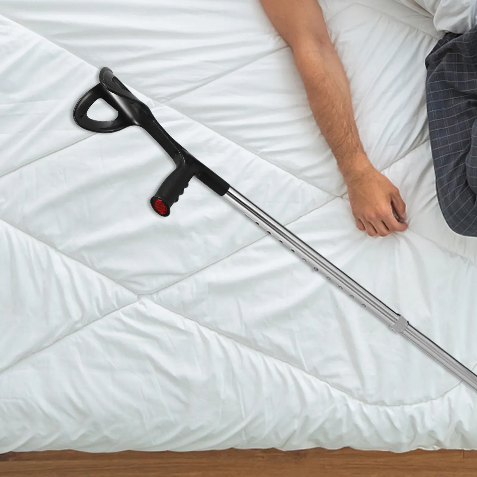 Elbow Cane Accessory Replacement Handle Grip Ergonomic Design Secure Comfortable Hold Walking Stick Plastic Cane Head