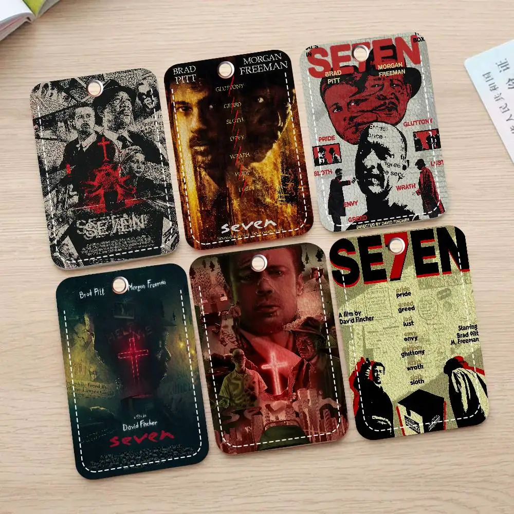 

Seven 1995 Movie Office Supply Men And Women Credit Card Keyrings Student Card ID Card Holder Credential Holder Card