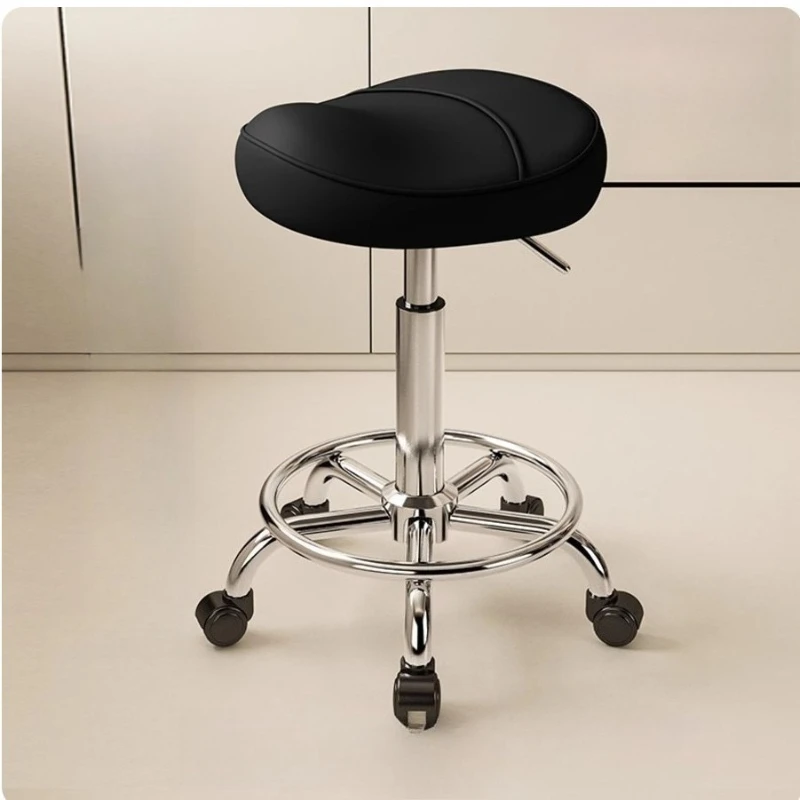Saddle Chair Kitchen Stool Lifting Backrest Front Desk Cashier High Foot Barber Chair