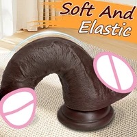 4 Sizes Realistic Soft Brown Dildo Huge Thick Fake Penis Silicone Big Cock Woman Man Masturbation Suction Cup Anal Sex Toys - Image 5