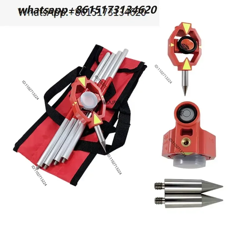 Total Station Mini Prism 17.5mm with Four Section Pole Micro Lens GMP111 Frame