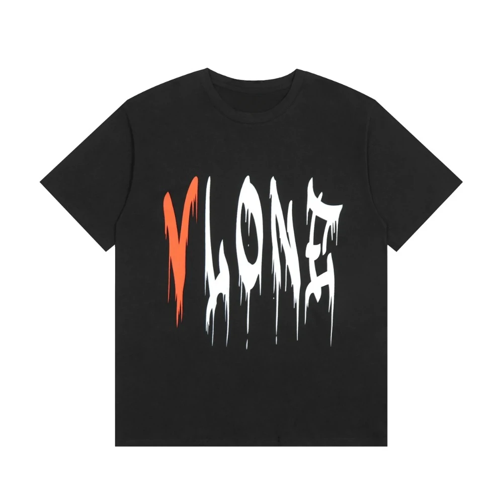 2025 Vlone 100%cotton Man Printed Women's Cotton Short Sleeved T-shirts Men Clothing T Shirt for Men Clothing