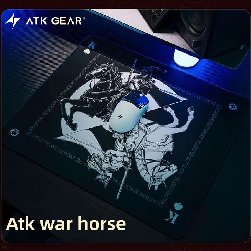 New ATK War horse Gaming Mouse Pad Large Premium Polyurethane Base Mousepad Ultra‑Fine Fiber Soft Desk Mat For E‑Sports CS2 Game