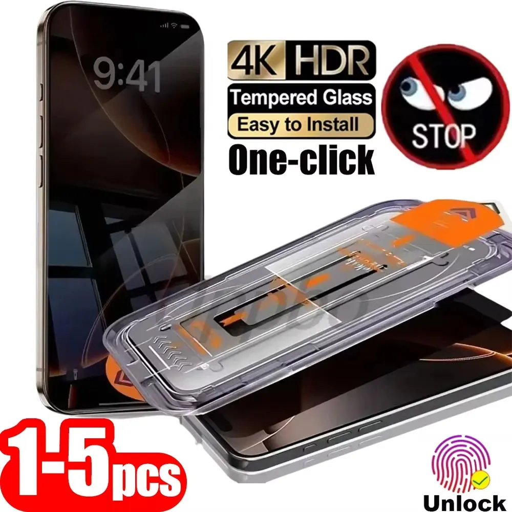 

1-5PCS Unlock Privacy Easy Install Screen Protector For Samsung Galaxy S24 Ultra S24 Plus S24ultra Anti Spy Tempered Glass Film