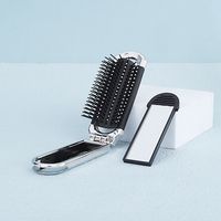 Mini Pocket Mirror with Comb Portable Round Dual Use Makeup Mirror Scalp Massage Air Cushion Comb Folding Air Bag Comb Travel