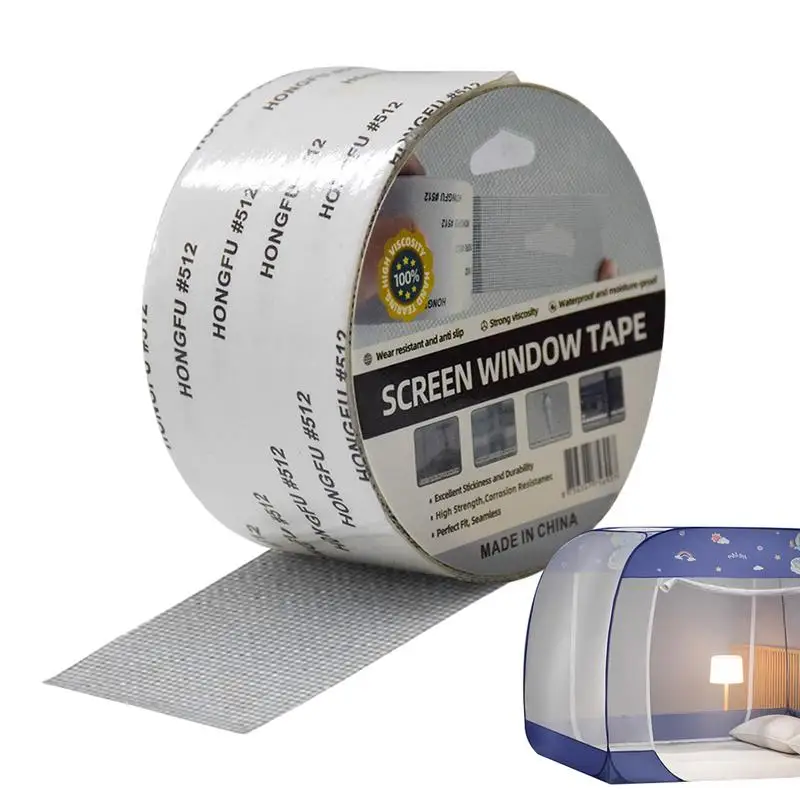 Screen Mesh Repair Kit Long-Lasting Window Net Mosquito Repair Tape Waterproof Patch Net Strong Self-adhesive Mesh Tape Tools