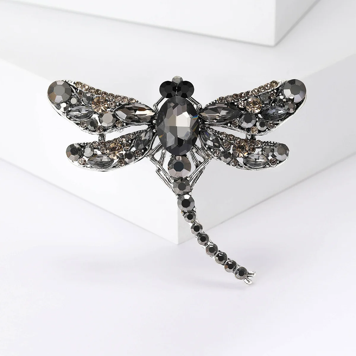 Fashion Smaller Rhinestone Wings Dragonfly Brooch For Women Men Suit Exquisite Crystal Dragonfly Animal Brooches Jeweley Gifts