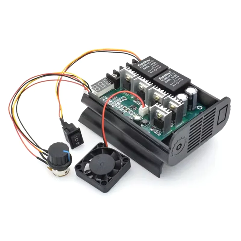 -BABQ تيار مستمر 10-55 فولت 60A PWM وحدة تحكم في سرعة المحرك 0-100% دورة في الدقيقة LED رقمي قابل للتعديل CW CCW إلى الأمام عكس التحكم في المحرك التبديل Pla