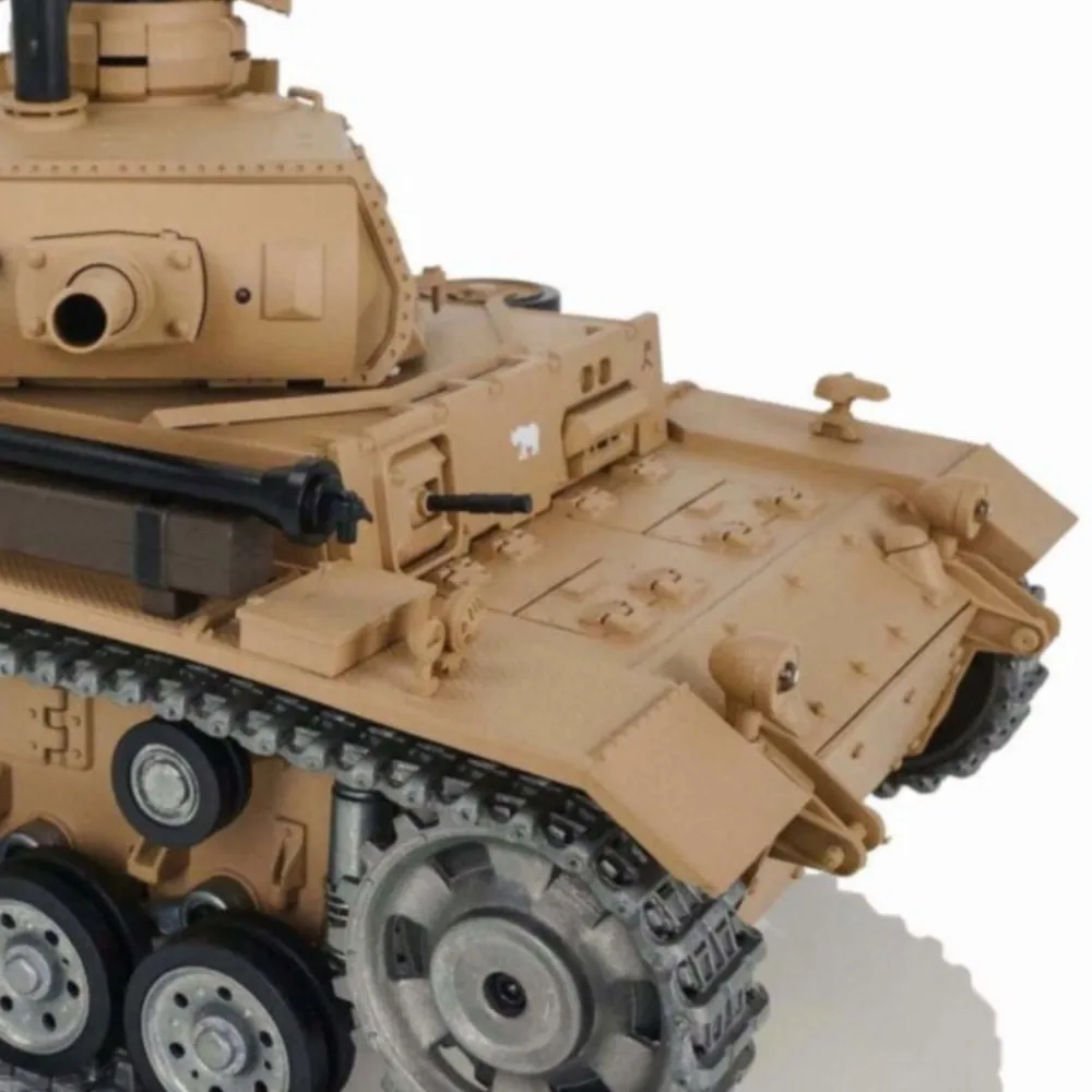 هنغ لونغ 1/16 7.0 مخصص بانزر III H RTR دبابة مع جهاز للتحكم عن بُعد 3849 مسارات معدنية عجلات راديو التحكم مركبة TH17369 #6