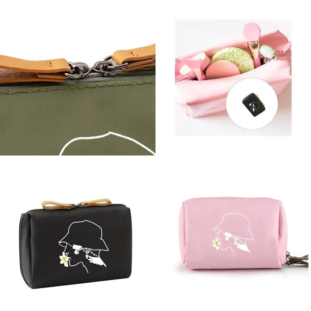 

D46D Lovely Cosmetic Bag Printed Toiletry Bag Portable Makeup Bag Aesthetic Cosmetic Organizers Skincare Organisers for Women