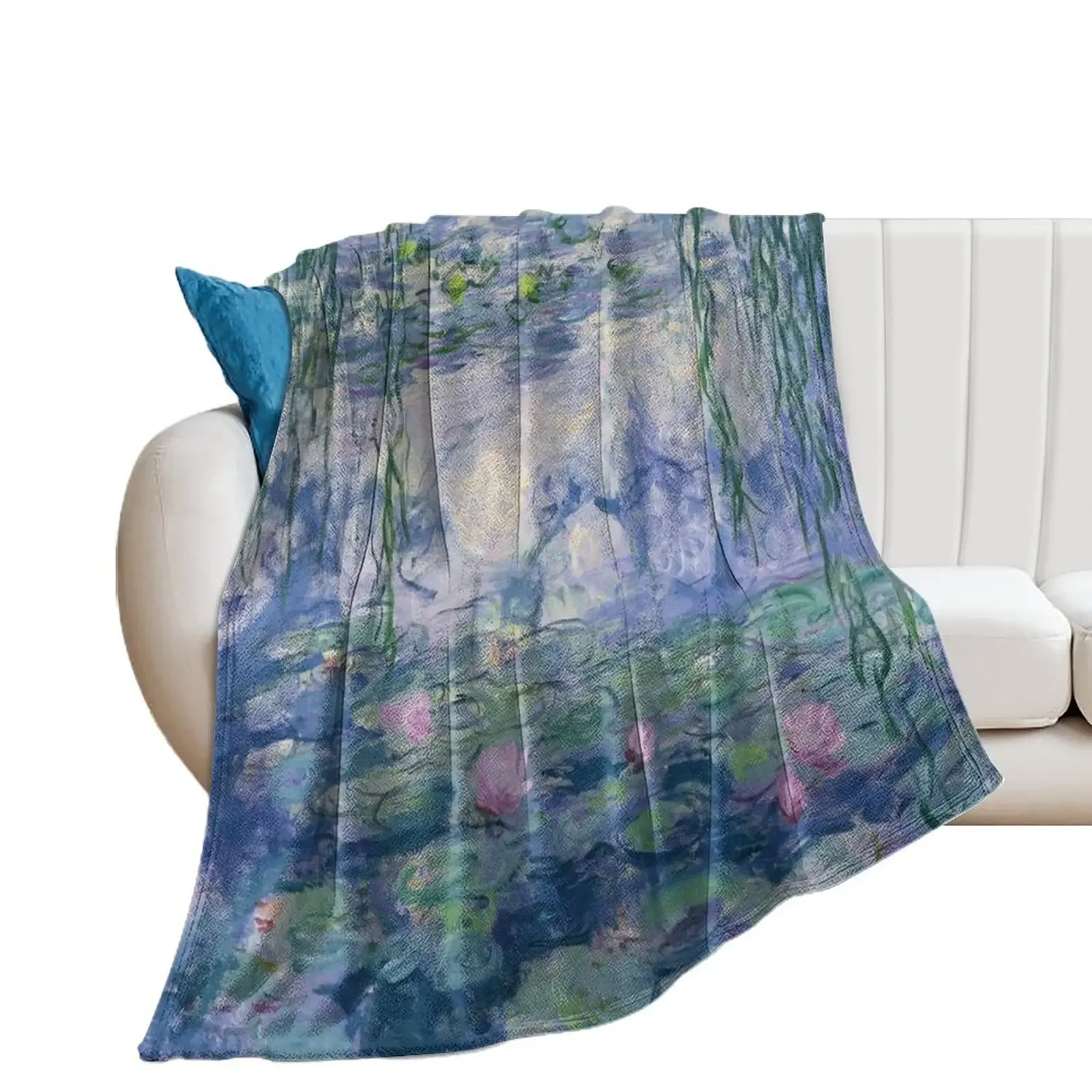 Water Lillies Throw Blanket Hairy For Decorative Sofa Blankets For Sofas Decorative Sofas Blankets