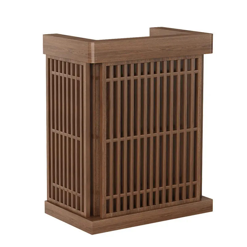For Small Restaurant Cashier Counter, Retro Reception Desk for Hotel & Dining