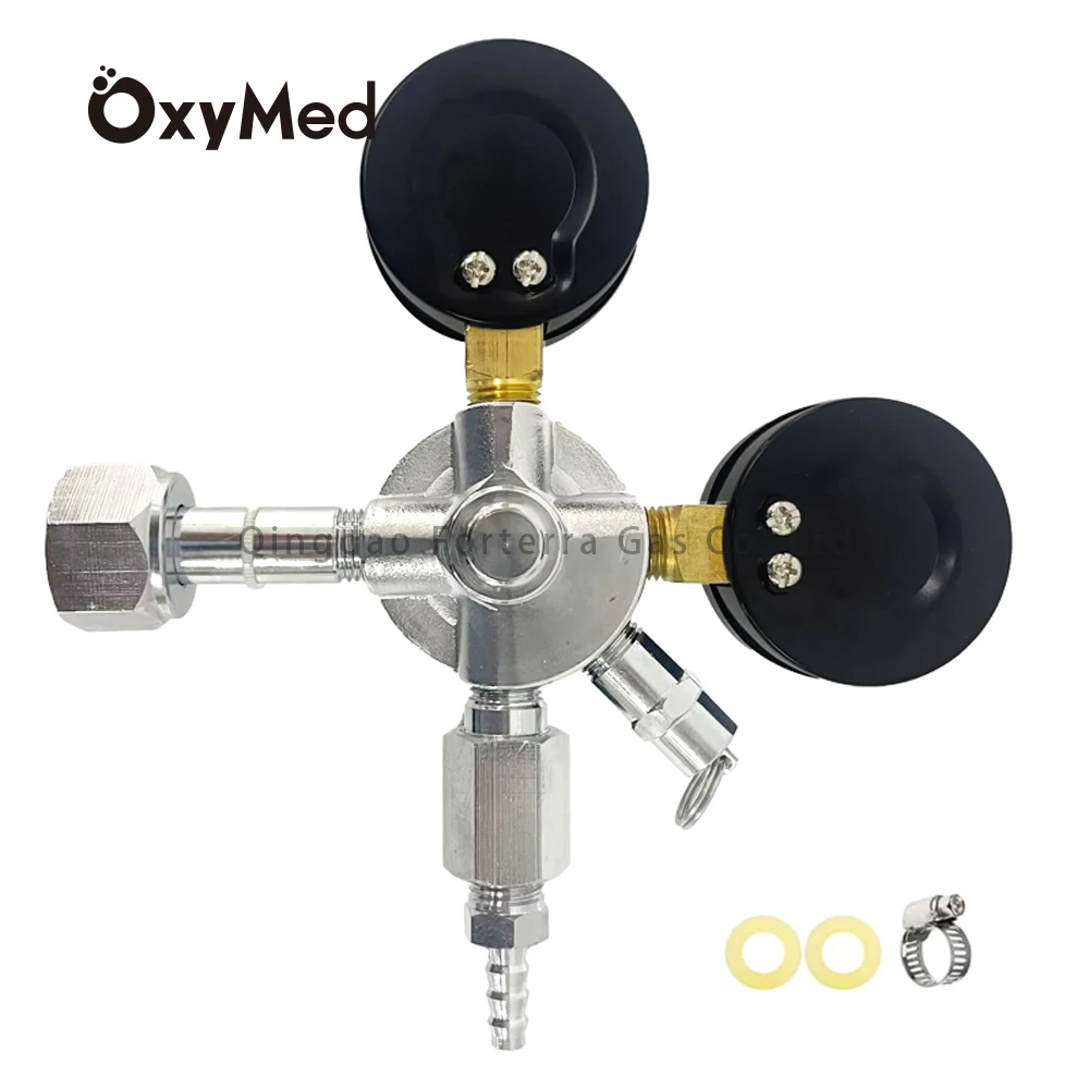 G5/8 CO2 Pressure Regulator Dual Gauge Carbon Dioxide Gas Cylinder Pressure Reducer For Beverage Beer