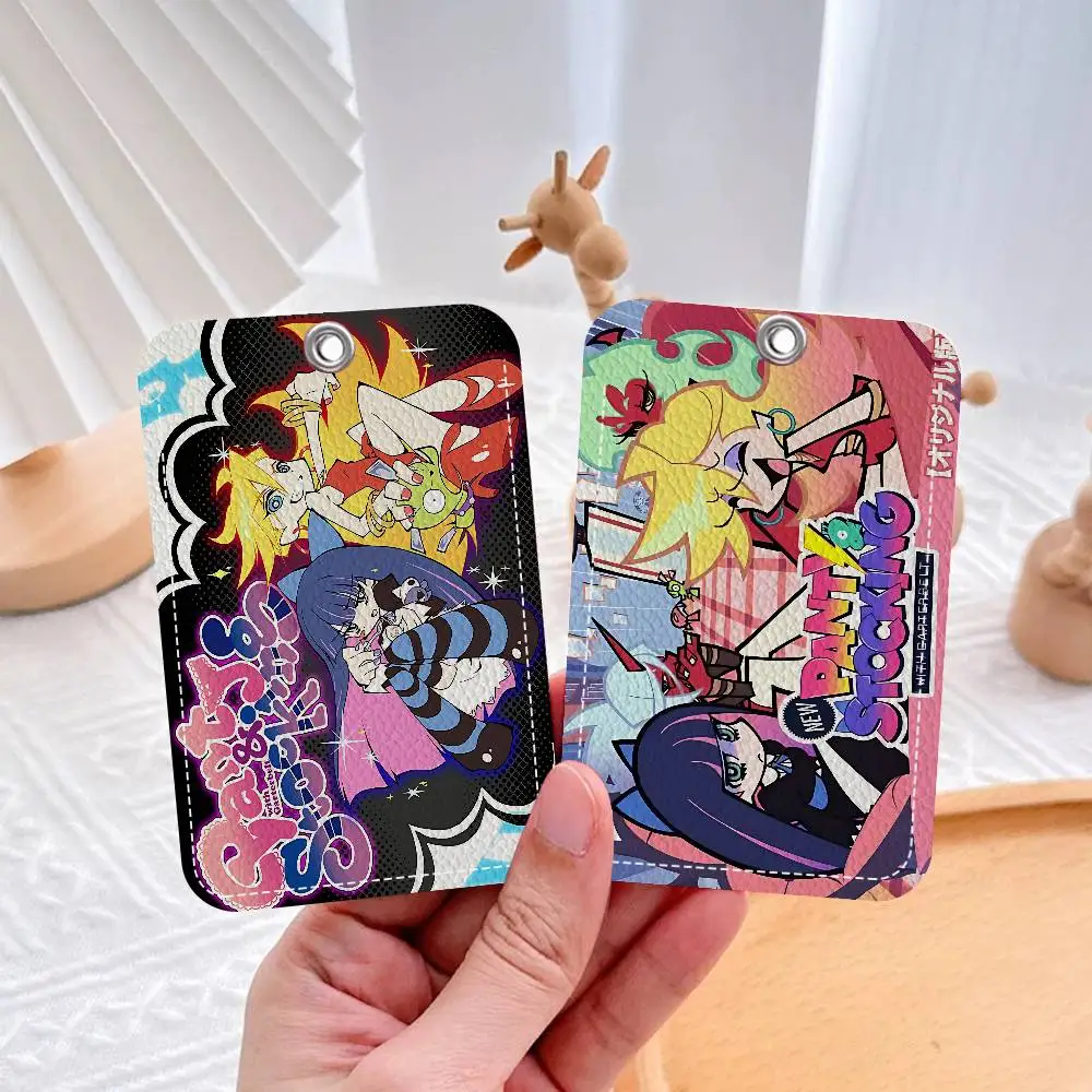 

Anime Panty And Stocking Style PU Access Card Holder With Keychain - Executive Protection For Bank Card,Subway, Bus Card Case