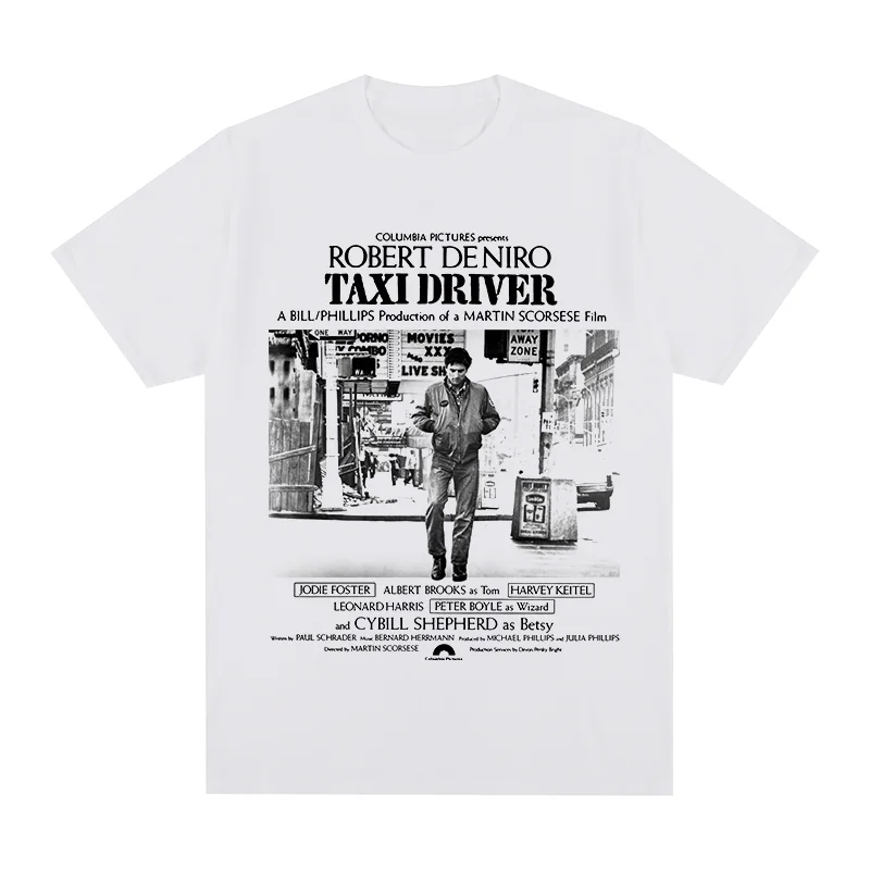 Винтажная футболка Таксиста Robert De Niro Movie Raging Bull Natural Born Killers, хлопковая мужская футболка, новая футболка, женские топы