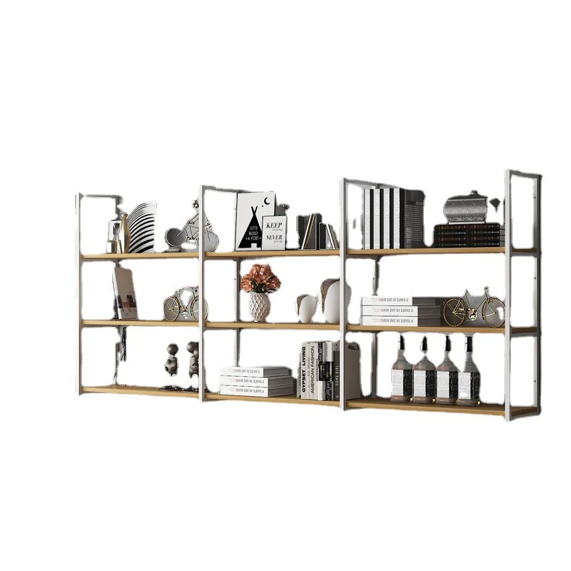 

Wall-mounted wrought iron book display rack Wall storage wine rack Storage cabinet