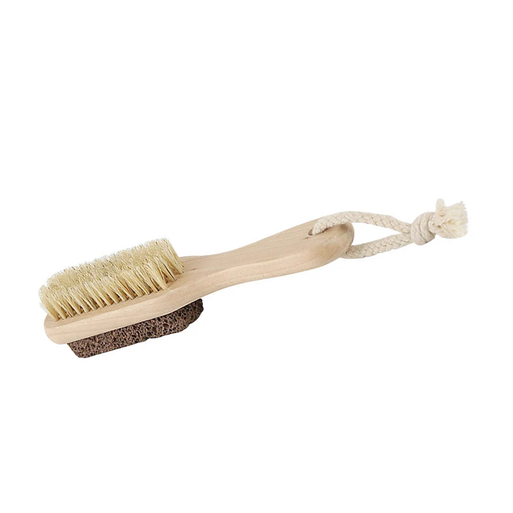

Foot Grinder Bristle Brush File Double Sided Dead Skin Remover Callus Wooden Pedicure Tool Foot File Manicure Spa Care Treatment
