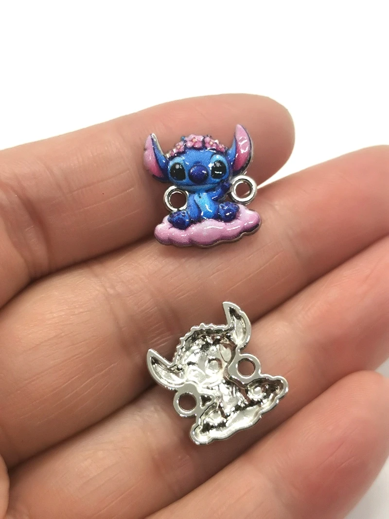 الكثير الكرتون 10 قطع ديزني غرزة سحر الأقراط DIY مفتاح سلسلة قلادة قلادة سوار مجوهرات النتائج اليدوية هدية