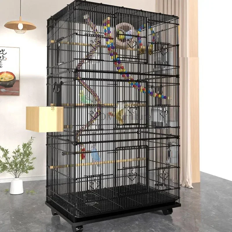 

Premium Parrot Metal Bird Cage Perches Accessories Lovebird Pigeons Bird House Outdoor Parakeet