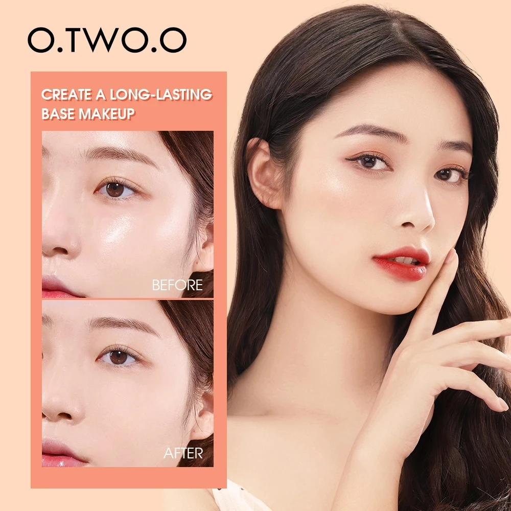 O.TWO.O Oil-Control Face Pressed Powder Silk Smooth Makeup Setting Powder Waterproof Concealer Long Lasting Soft Face Powder