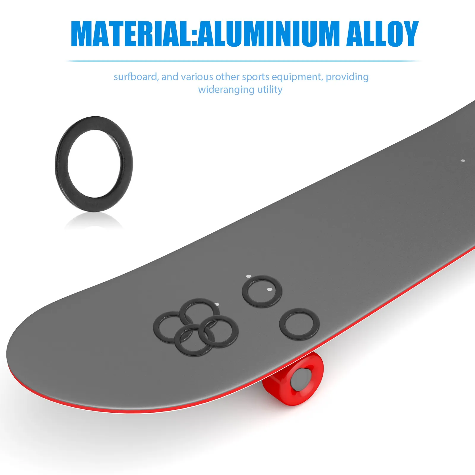 100Pcs Skateboard Washers Aluminum Alloy Compression Resistant Speed Bearing Wheel Axle Rings Skateboard Hardware