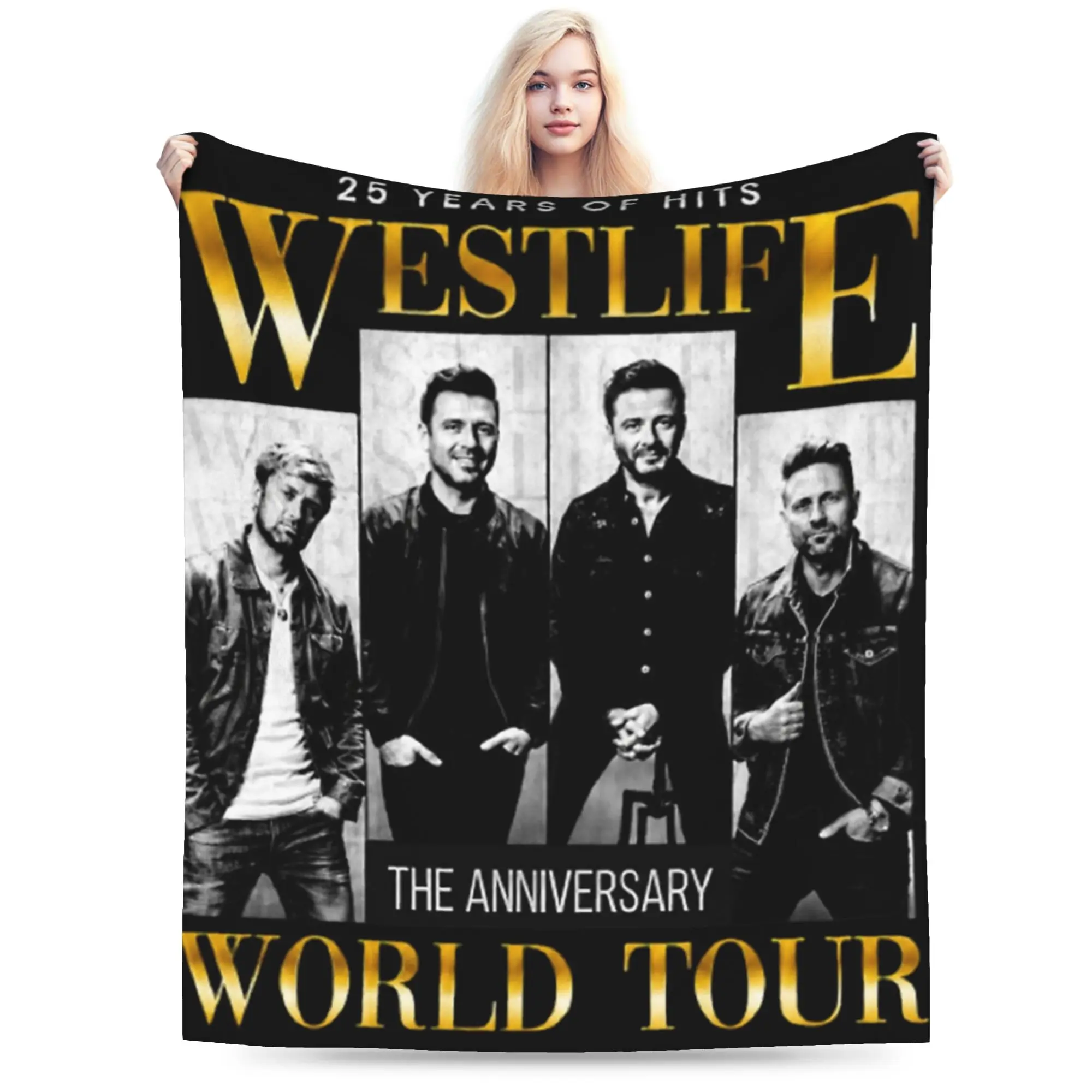 Westlife 25th Anniversary Tour 2026 Blanket Multi-size Super Soft and Warm  Throw Blankets for Couch Sofa and Bed