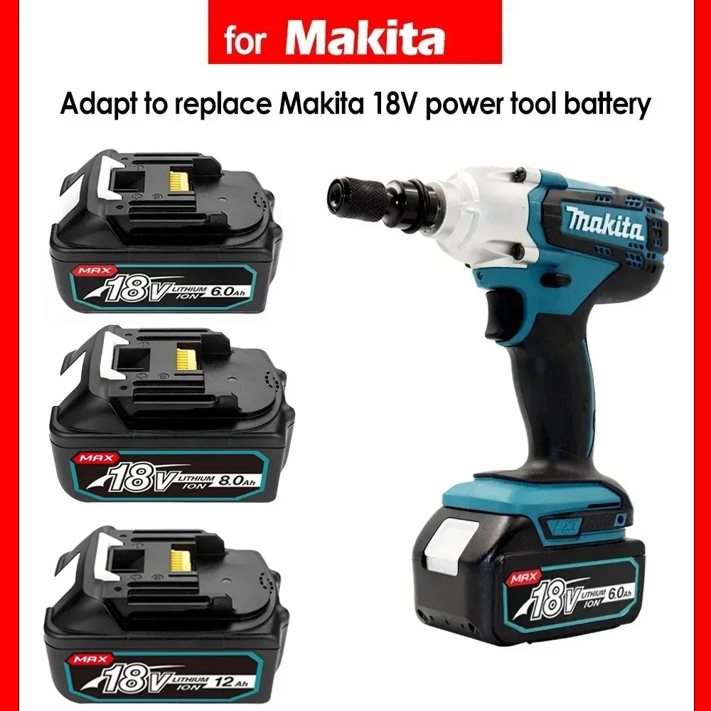 For Makita 18V 6.0/8.0Ah Rechargeable Battery For Makita Power Tools with LED Li-ion Replacement LXT BL1860 1850 volt 8000mAh