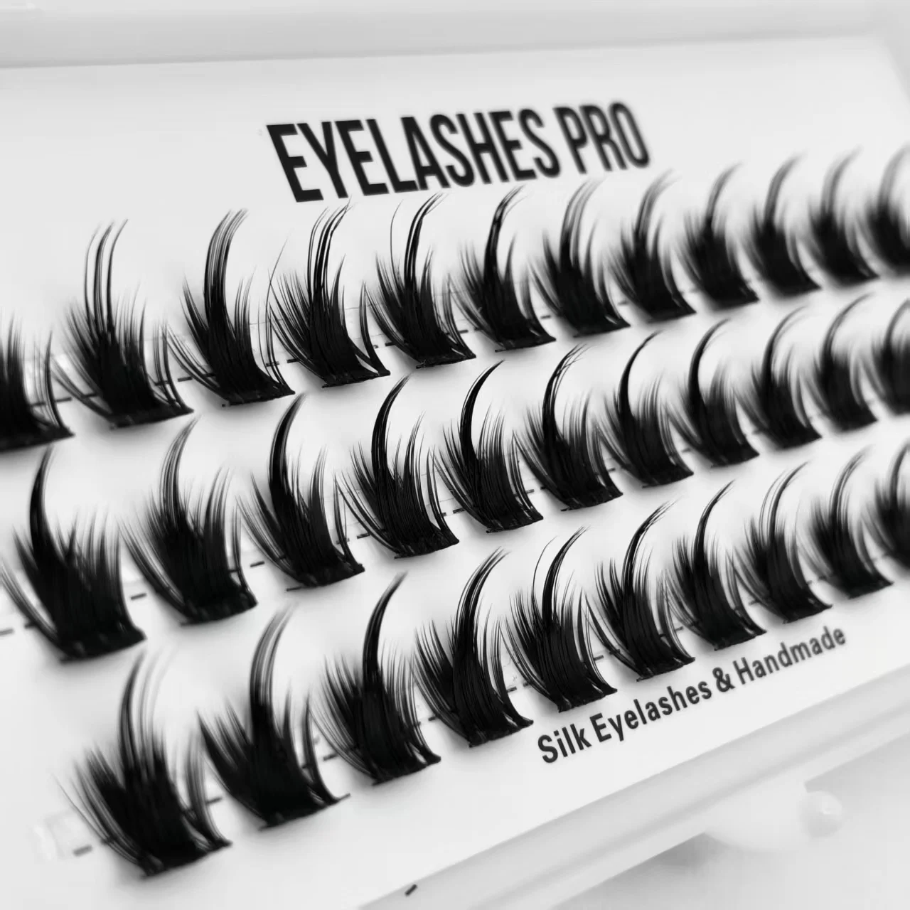 Z004 DIY Hand Made Eyelash Extension Segmented Flase Lashes  Lash Bundles Soft Ribbon Strip Eyelashes Makeup Lashes NEW