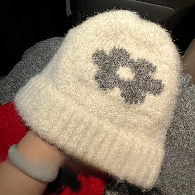 

Knitted Dump Bucket Hat Fashionable Versatile Beanie Stocking Cap Toque Winter Cold Weather Warm Windproof Bucket Hat Women