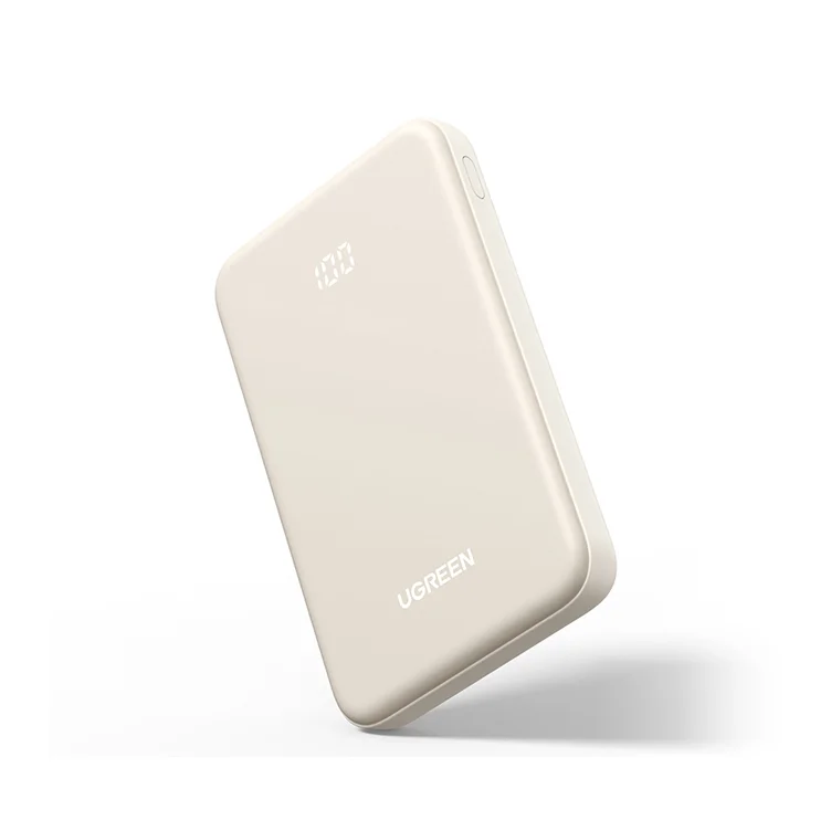 10000mAh Ultra Slim Power Bank UGREEN Portable Charger Dual USB Port Digital Display Compact External Battery for Daily Travel