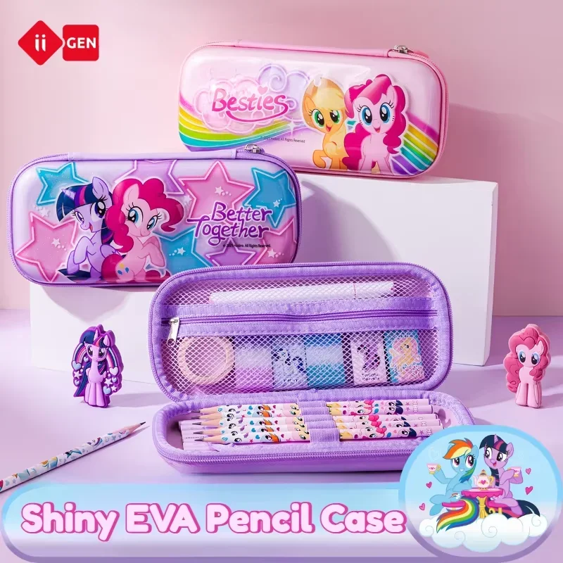 Iigen My Little Pony EVA Three-dimensional Pencil Case Study Stationery Cartoon Kawaii Cute Student Girl Christmas Birthday Gift