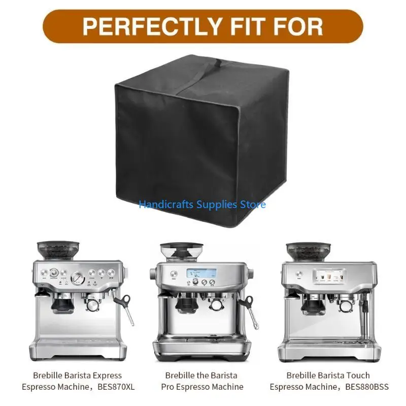 R1WA Coffee Machine Dust Guard Coffee Maker Cover with Portable Handle Household Moisture Resistant Appliance Protector