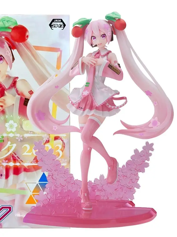 21CM Luminasta Hatsune Miku Sakura Miku 2023 modèle d'anime jouet Kawayi rose Sakura série poupée Collection figurine d'action PVC