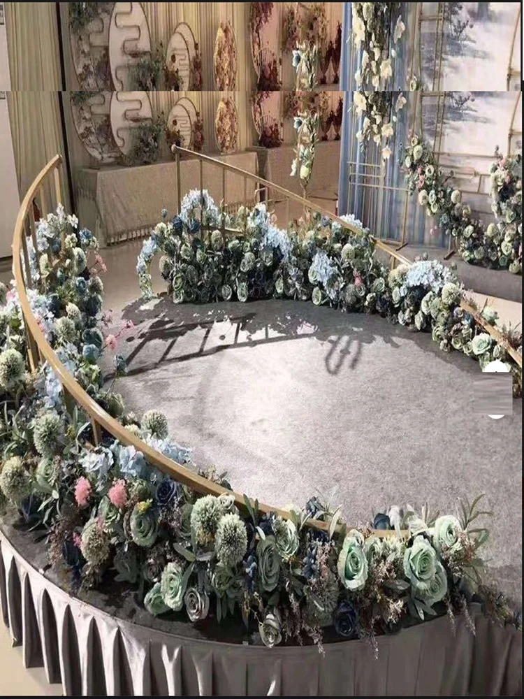 2pcs Wedding Arch Wedding Decoration Party Background Road Guide Stage Metal Arc Fence Background Frame Decoration