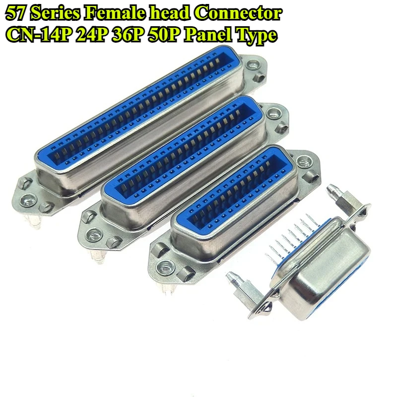 

3Pcs 57 Series Solder Type Connector Female CN-14P 24P 36P 50P 180 Degree Straight Pin PCB Mount Type Printer Port 40240 40360