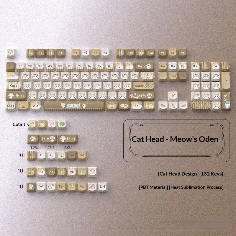 Keycap Small Complete Set 125 Key MOA High Thermal Sublimation Customization