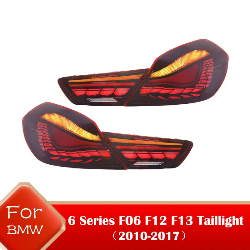 Car Taillight For BMW 6 Series F06 F12 F13 Tail Light Assembly Modification LED Dragon Scale Running Light Flow Turning Light