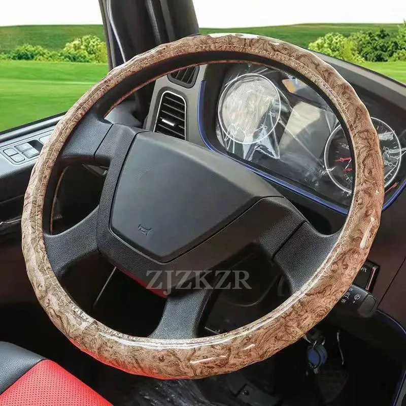 New Peach Wood Grain Truck Lorry Bus Car Steering Wheel Cover Diameter 40 42 45 47 50 CM for DAF FAW Foton MAN Benz Renault МАЗ
