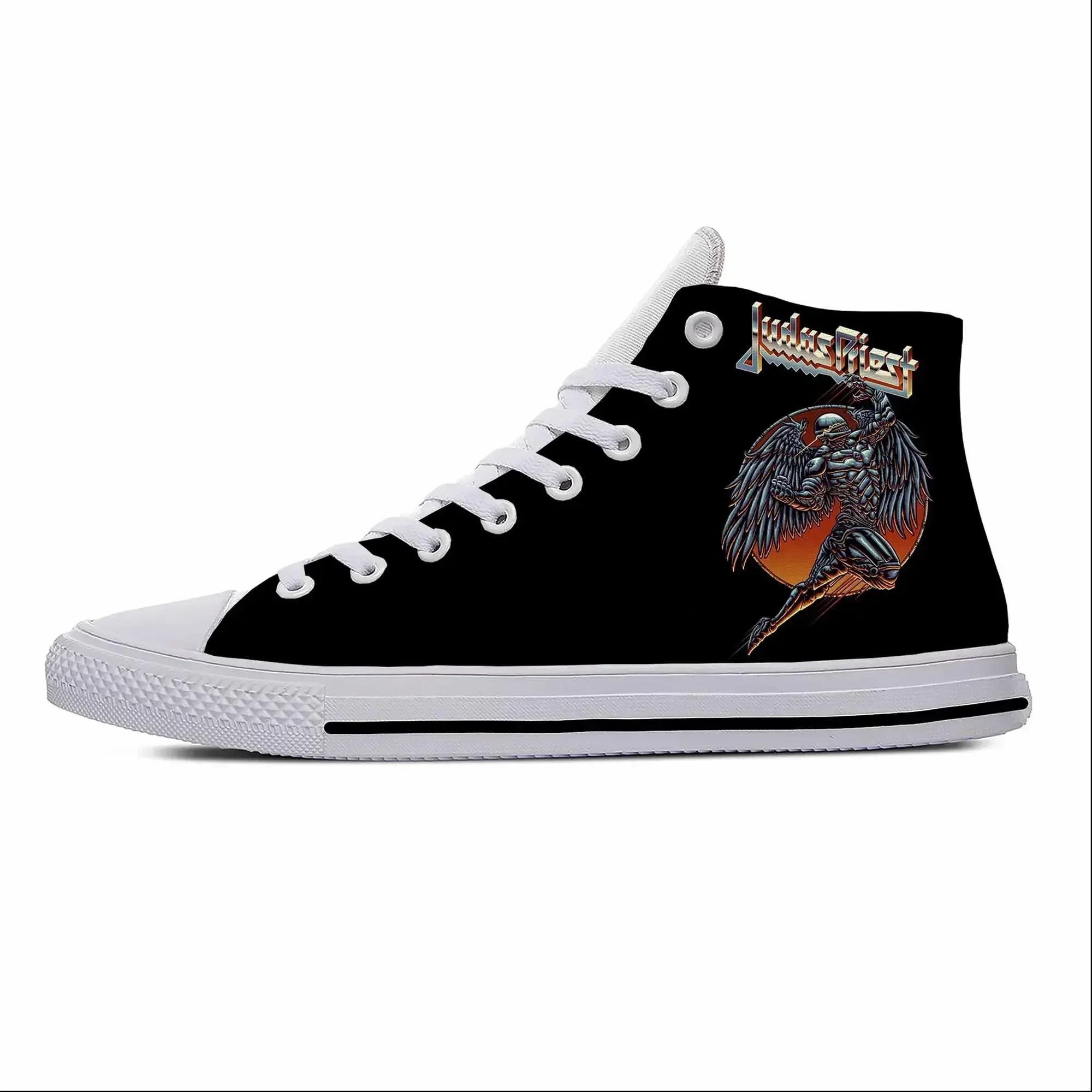 Priest Heavy Metal Rock Band Music Judas Fashion Casual Cloth Shoes High Top Lightweight Breathable 3D Print Men Women Sneakers view 3