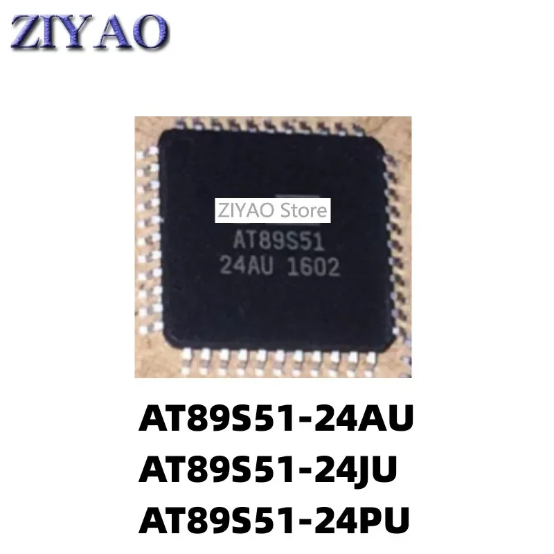 5PCS  AT89S51-24AU QFP44 AT89S51-24JU PLC44 AT89S51-24PU PI PC DIP