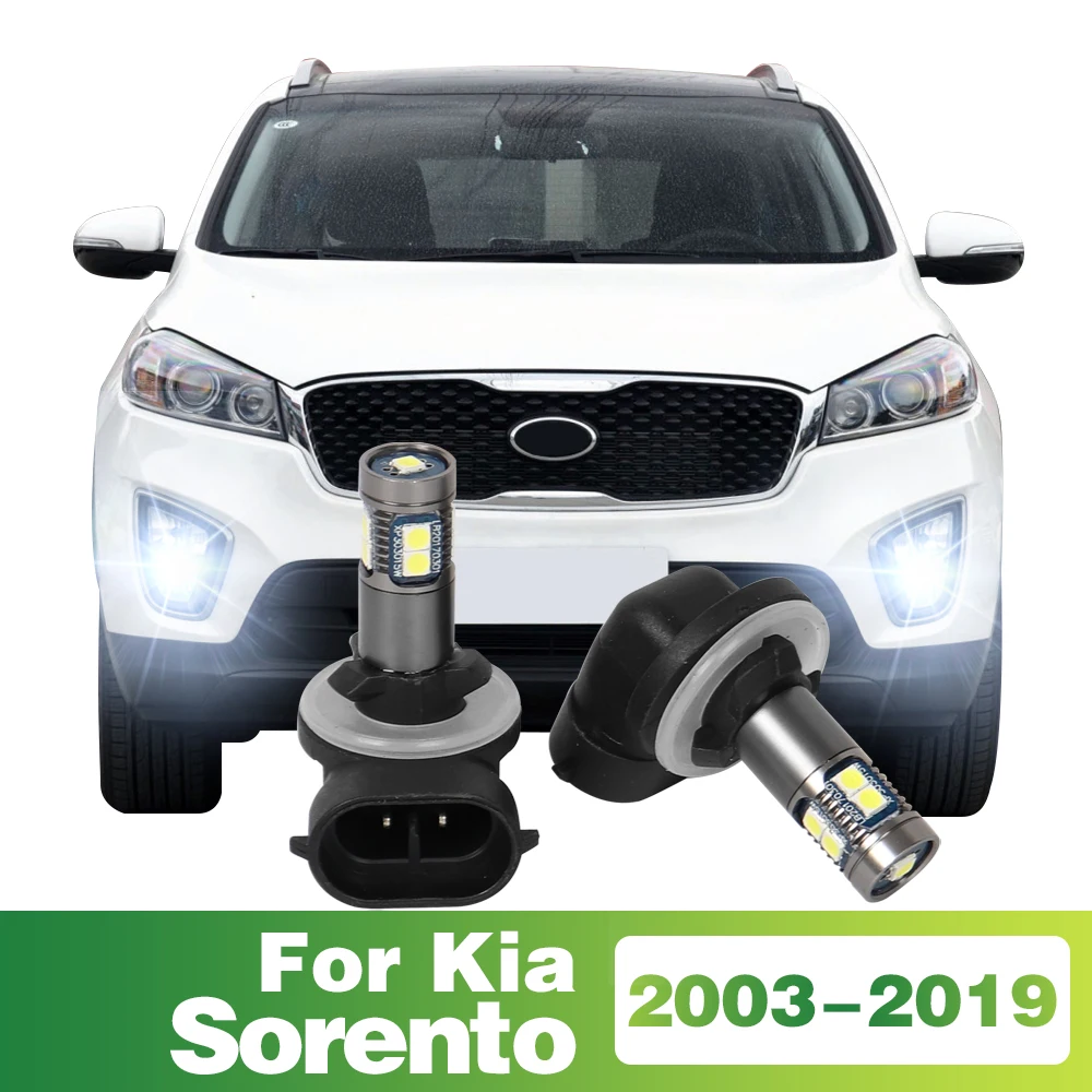 2Pcs LED Lamp Car Front Fog Light For Kia Sorento 2003 2004 2005 2006 2007 2008 2009 2010 2011 2012 2013 2014-2019 Accessories