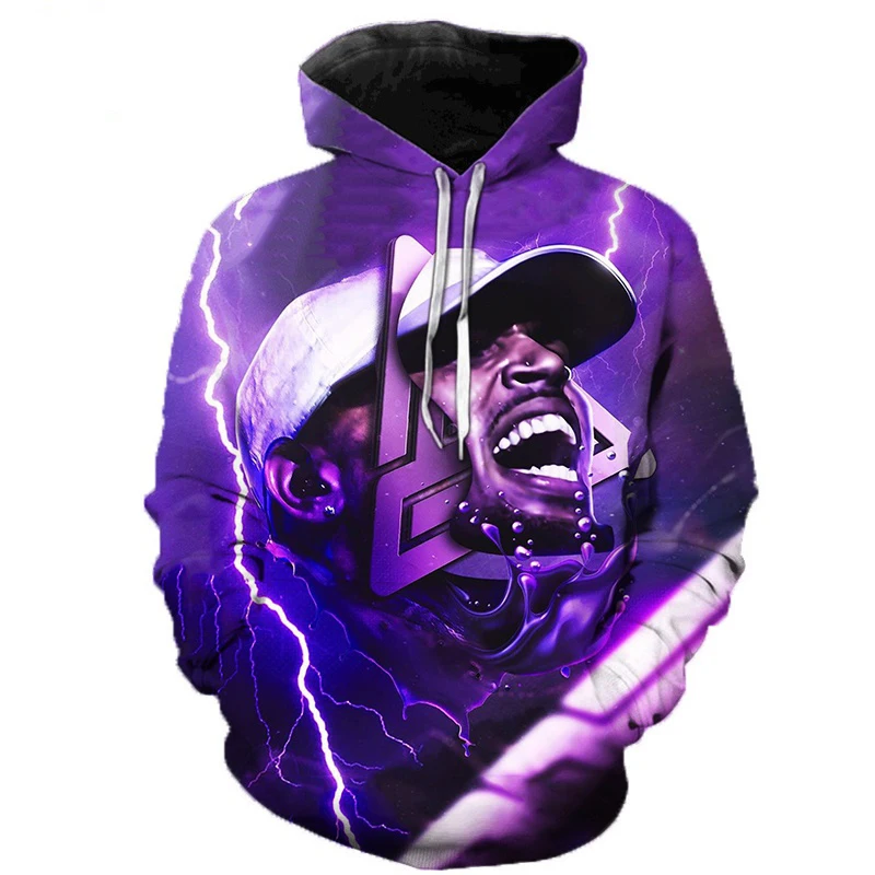 New Rapper Chris Brown Hoodies 3D Print Sweatshirt Personality Popular Men Women Casual Autumn Winter Heart Break Design Hoodies