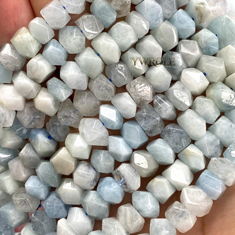 8-11mm Irregular Natural Stone Amazonite Rough Rondelle Loose Spacer Beads for Jewelry Making DIY Bracelets Charms Accessories