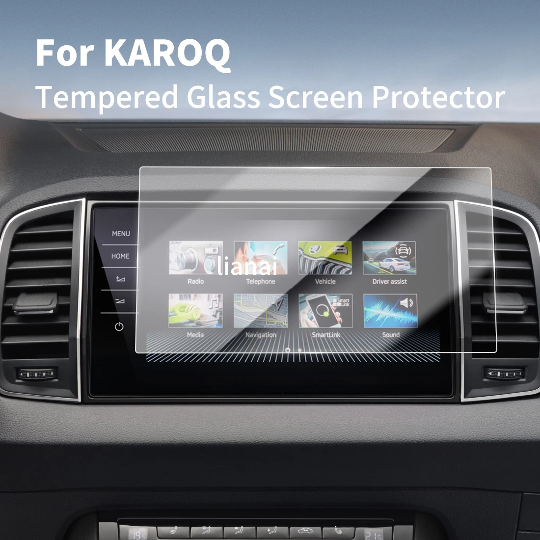 

Carplay Screen Protector Tempered Glass Protective Film Navigator Car Stickers Accessories For 25 skoda KAROQ