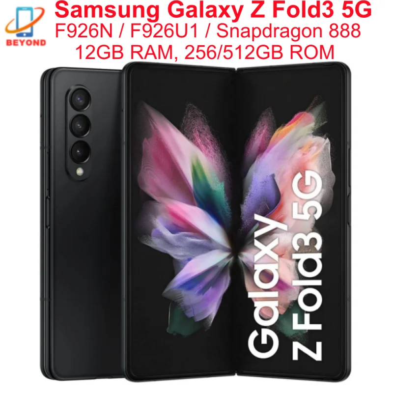 Samsung Galaxy Z Fold 3 Fold3 5G F926N F926U1 7,6 "plegable AMOLED 12GB 256/512GB NFC Snapdragon 95% nuevo teléfono móvil Original